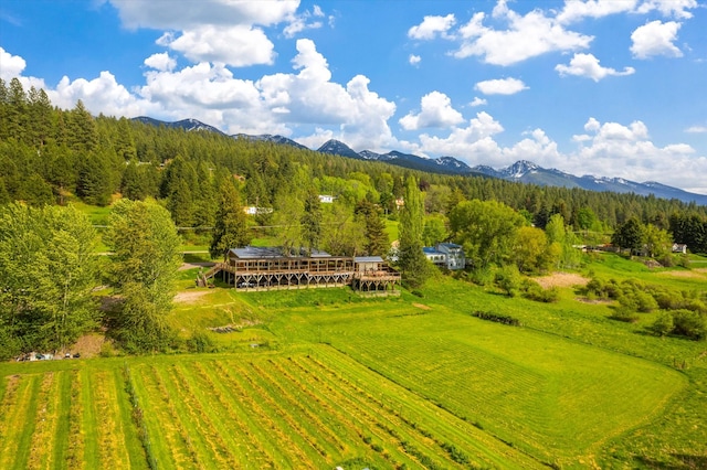 mountain view with a rural view