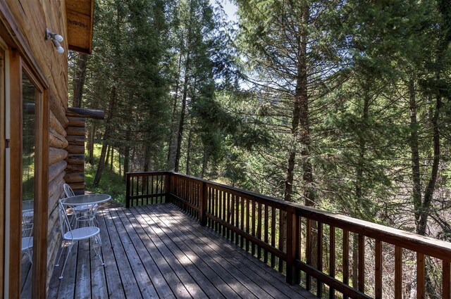 283 Lost Trail Hot Springs Rd, Sula, MT 59871 - view of deck
