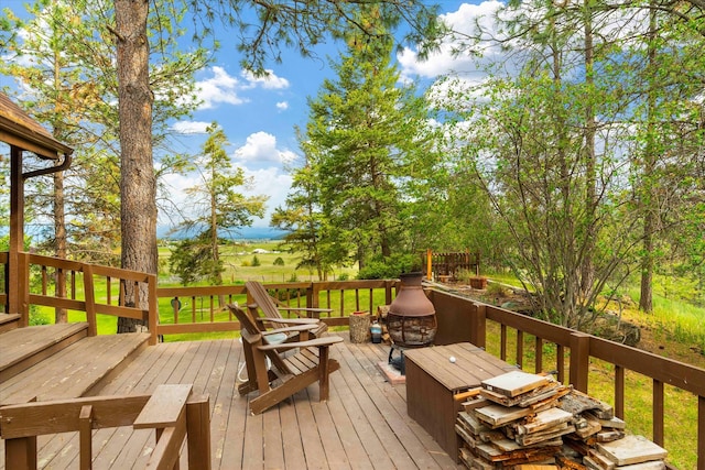 view of wooden deck