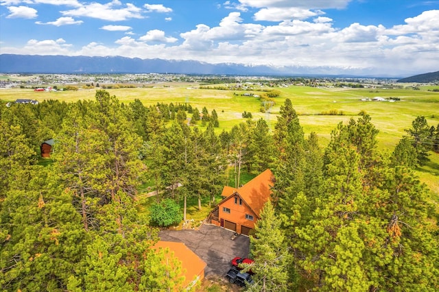 bird's eye view featuring a rural view