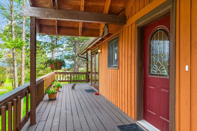 view of wooden terrace