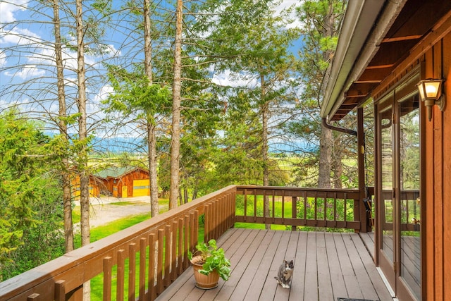 view of wooden deck