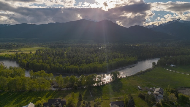 property view of mountains featuring a water view