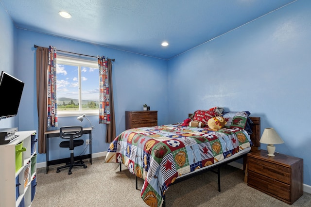 view of carpeted bedroom