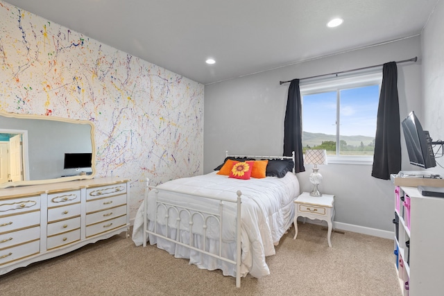 view of carpeted bedroom