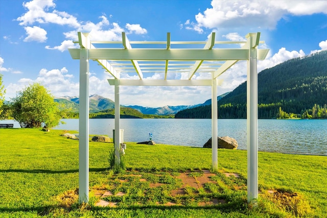 exterior space with a mountain view