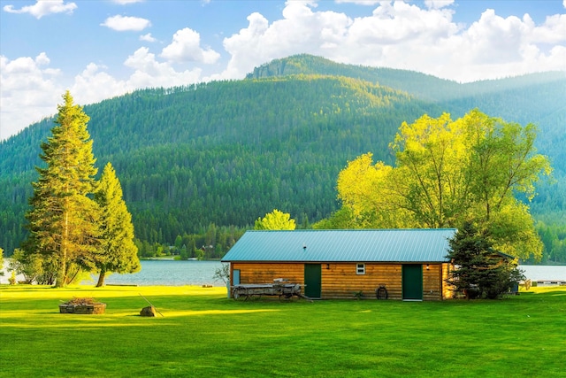 mountain view featuring a water view