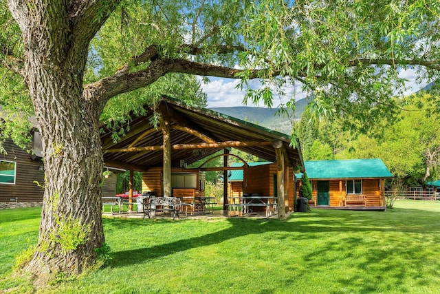 exterior space featuring a gazebo