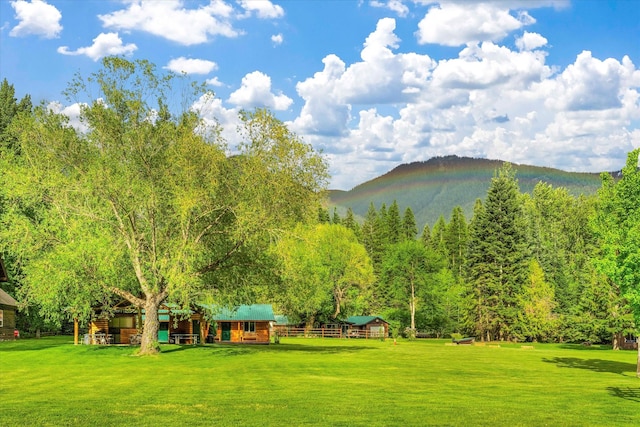 exterior space with a mountain view