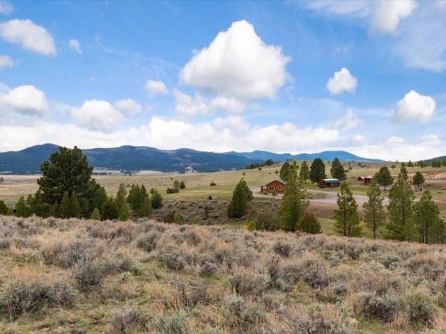 mountain view with a rural view