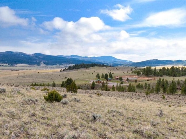 mountain view with a rural view