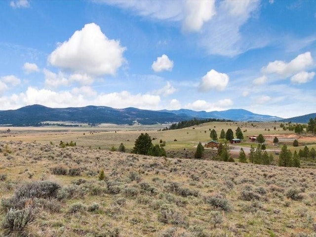 view of mountain feature featuring a rural view