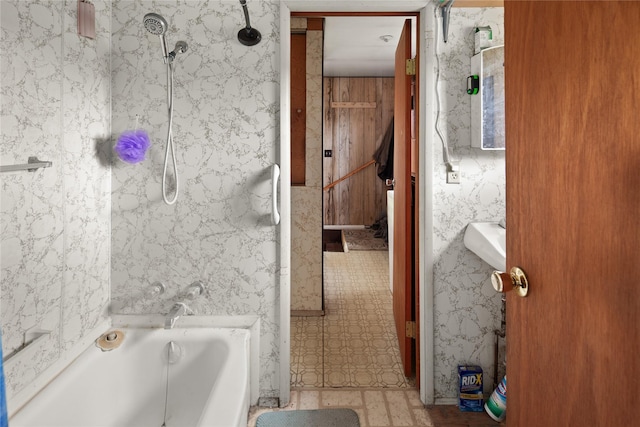 bathroom with shower / bath combination