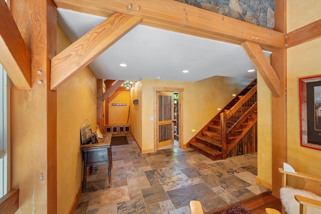 view of tiled foyer