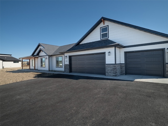 view of front of home featuring a garage