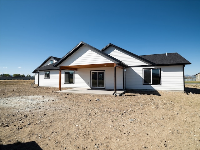 view of front of home with a patio