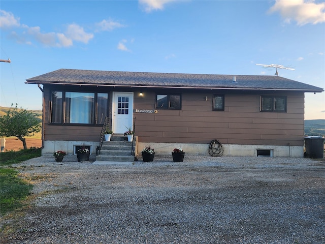 view of front of home with central AC