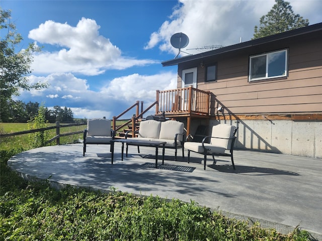 59 N Fork Rd, Townsend, MT 59644 - view of patio / terrace featuring stairs and a deck