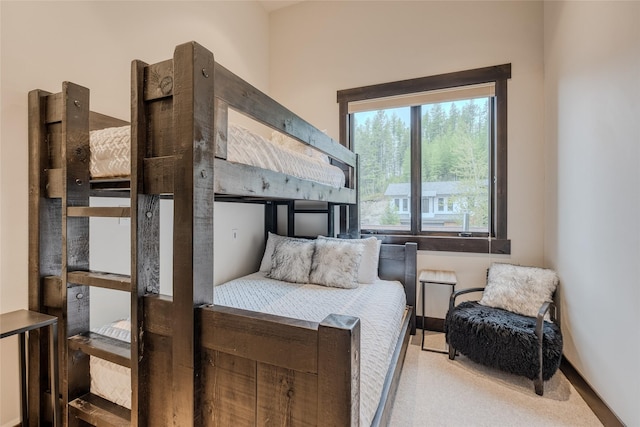 bedroom with carpet floors