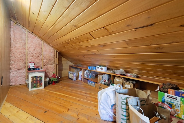 view of unfinished attic