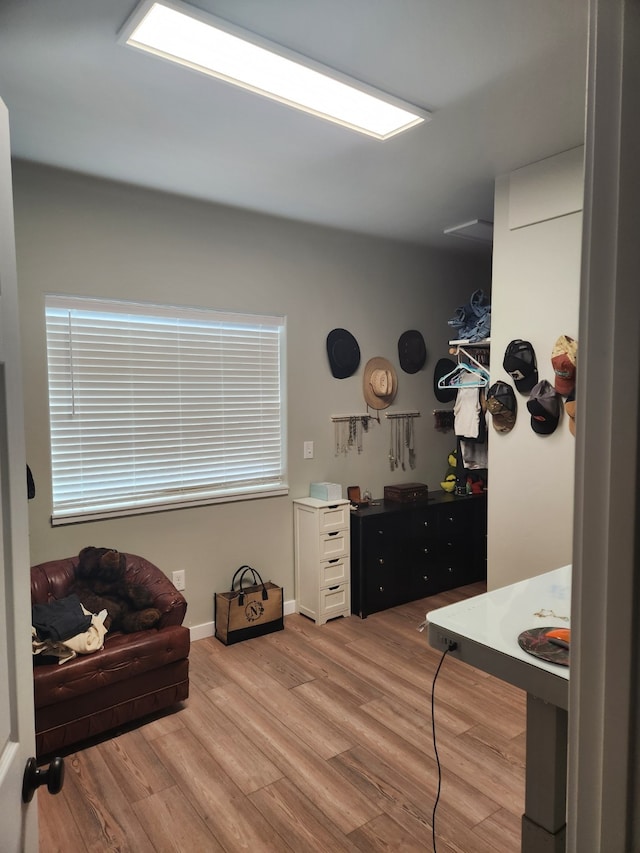 interior space featuring light hardwood / wood-style floors