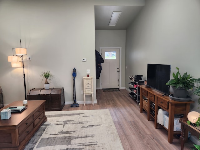 entryway featuring light wood-type flooring