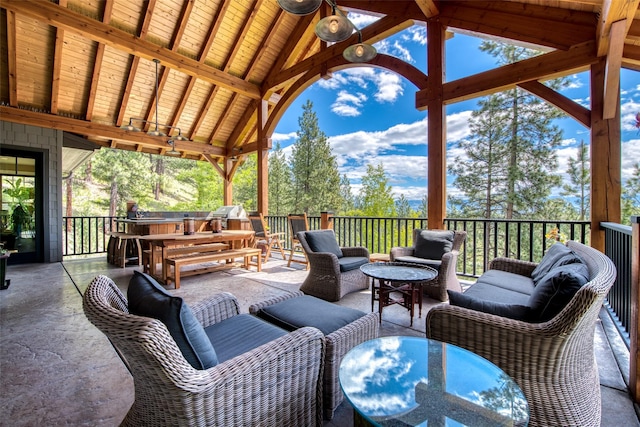 view of patio with outdoor lounge area