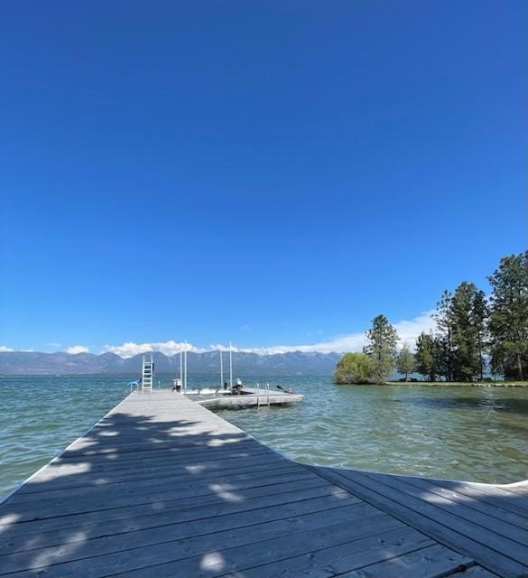 38648 Masumola Rd, Polson, MT 59860 - dock area featuring a water and mountain view