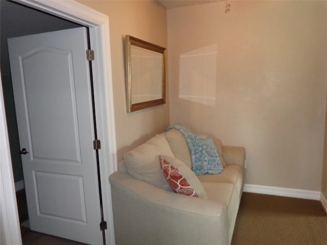 38648 Masumola Rd, Polson, MT 59860 - sitting room featuring baseboards and dark colored carpet