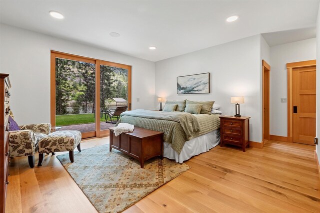 living room with light hardwood / wood-style floors