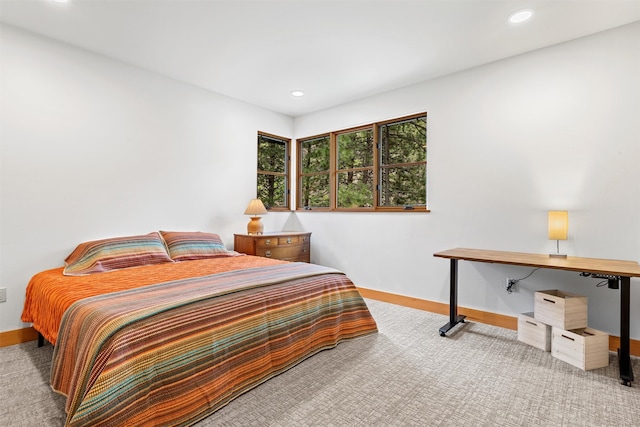 bedroom with carpet floors