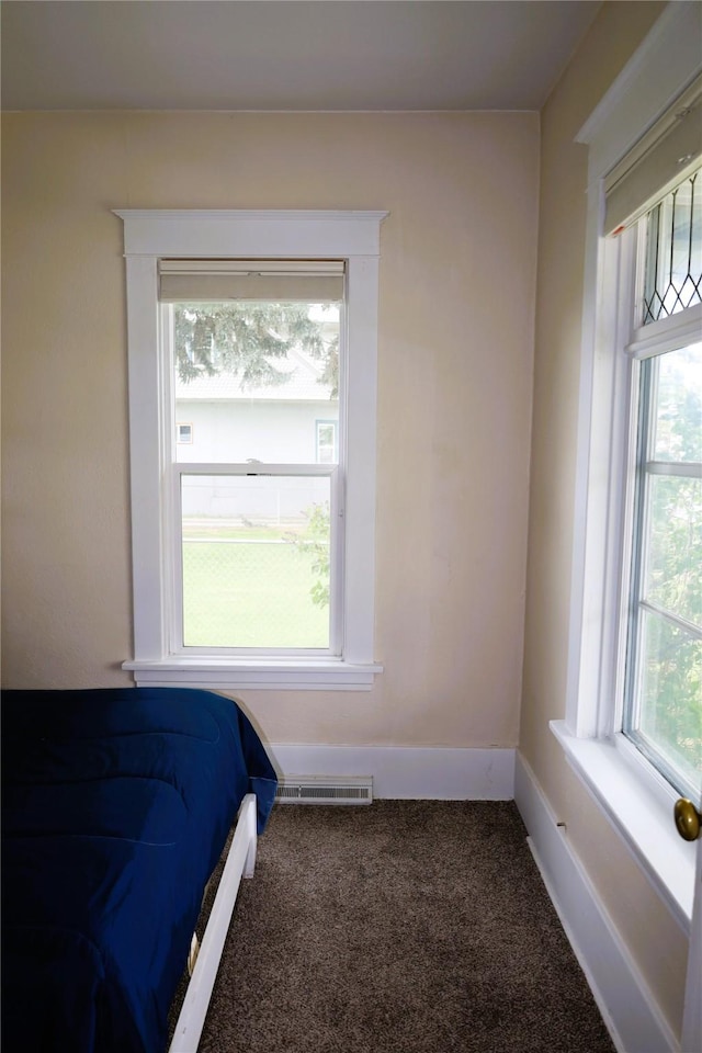 unfurnished bedroom featuring carpet