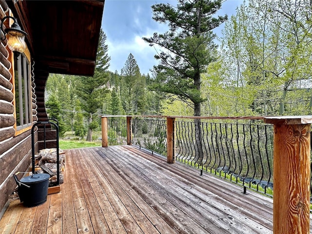 view of wooden terrace