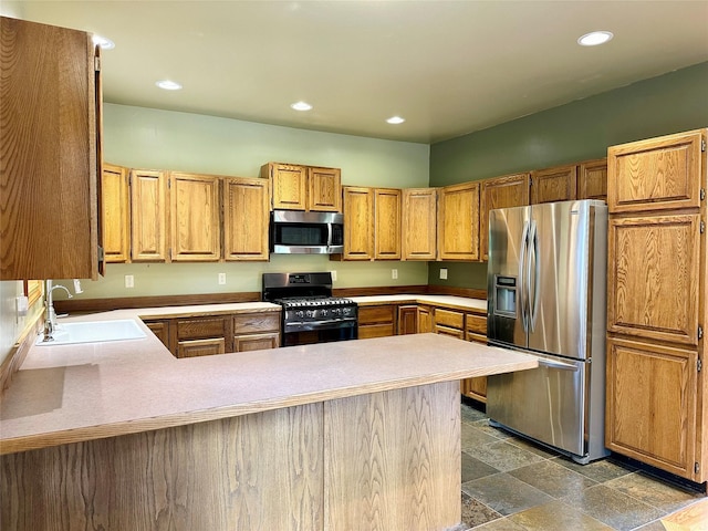 kitchen featuring sink and appliances with stainless steel finishes