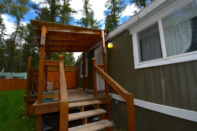 view of wooden deck