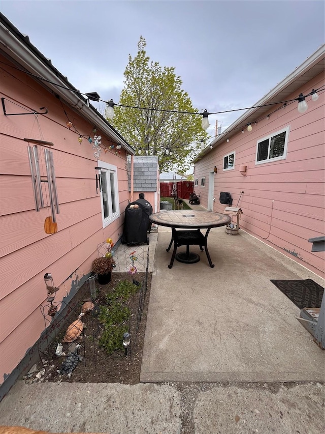 view of patio / terrace with a grill