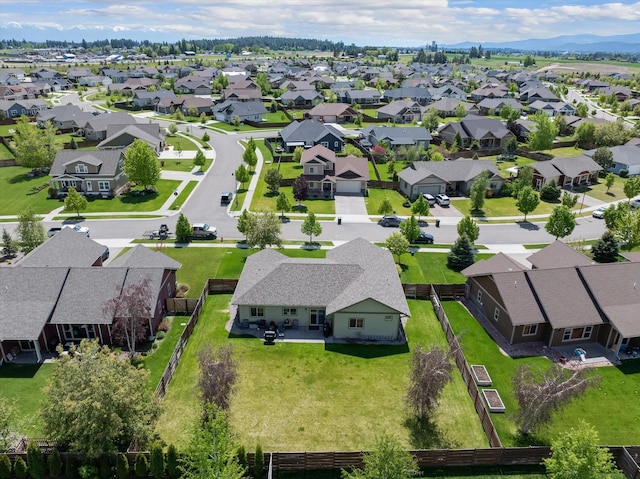 drone / aerial view featuring a residential view