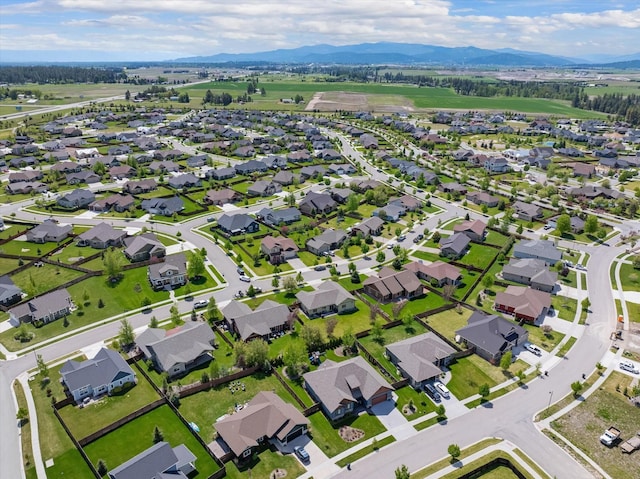 bird's eye view with a residential view