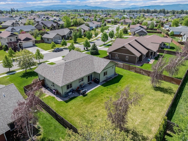 bird's eye view featuring a residential view