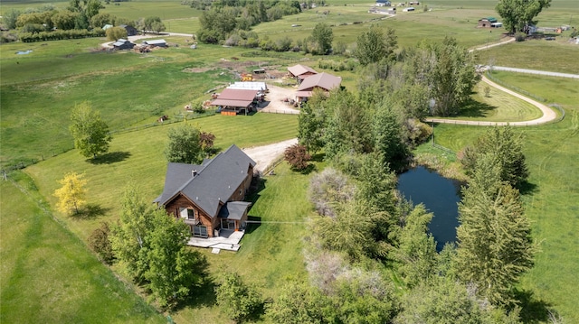 drone / aerial view featuring a rural view