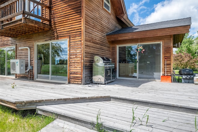 625 Middle Burnt Fork Rd, Stevensville, MT 59870 - wooden terrace featuring a grill