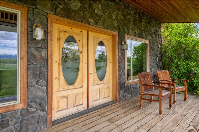 625 Middle Burnt Fork Rd, Stevensville, MT 59870 - view of exterior entry with stone siding