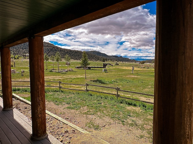 property view of mountains featuring a rural view