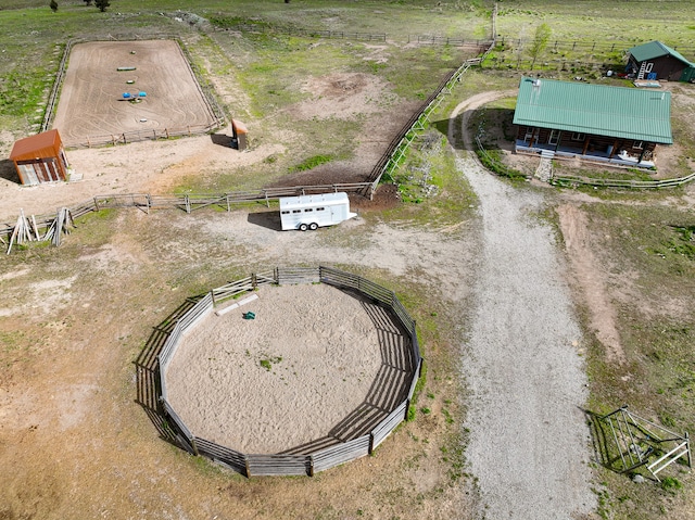 drone / aerial view featuring a rural view