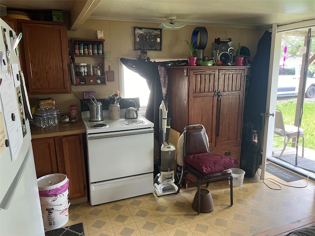 kitchen featuring white appliances