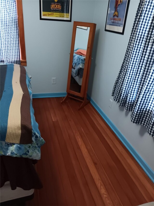 interior space featuring dark wood-type flooring