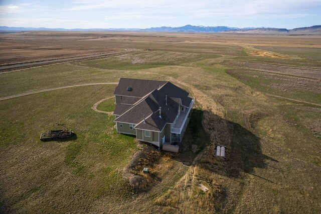 aerial view with a rural view