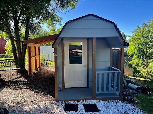 view of outbuilding