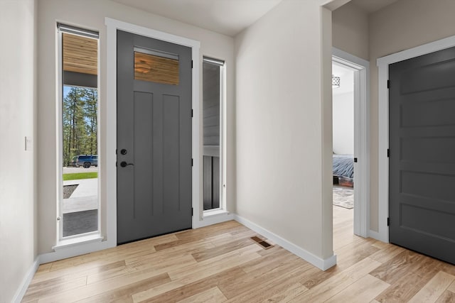 entryway featuring light hardwood / wood-style flooring