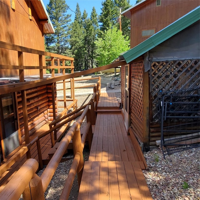15426 Steamboat Dr, Augusta, MT 59410 - view of wooden terrace